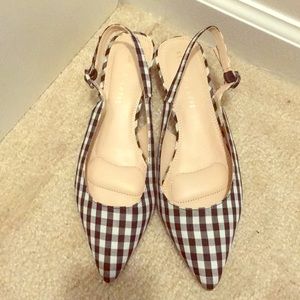 Kelly & Katie gingham slingback kitten heels, 7.5